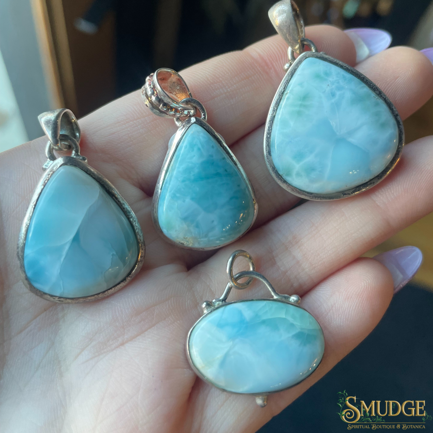 Larimar Pendants 925 Silver