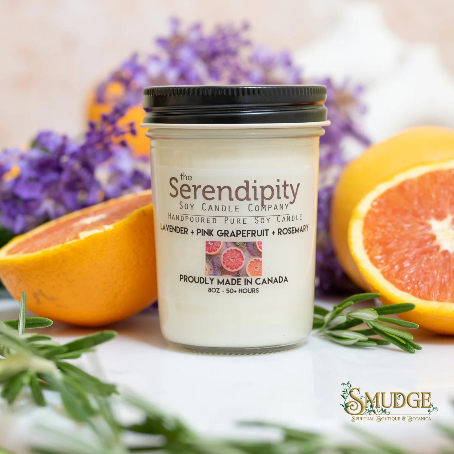 Lavender + Pink Grapefruit + Rosemary 8oz Candle