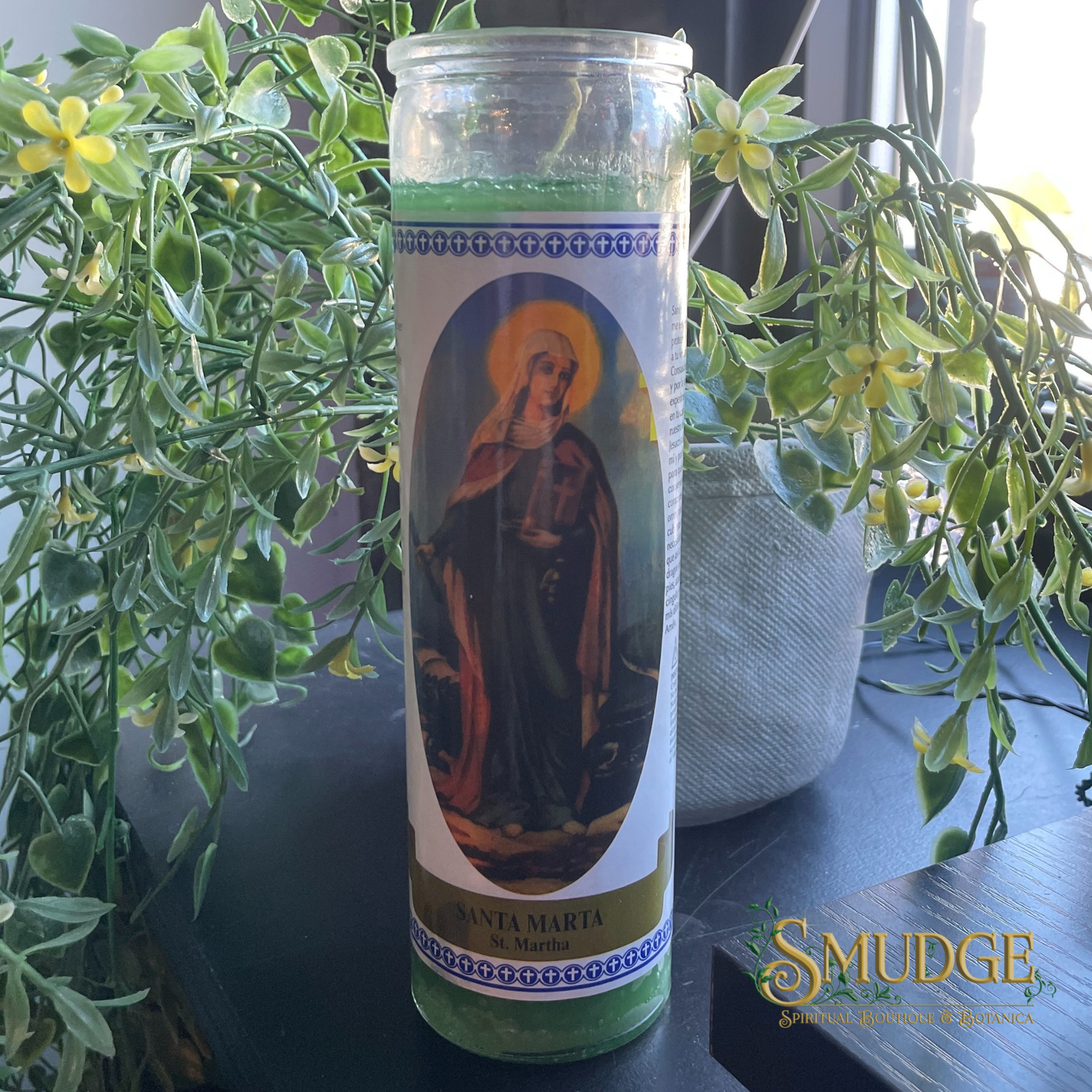 St. Martha Green 7 day Candle