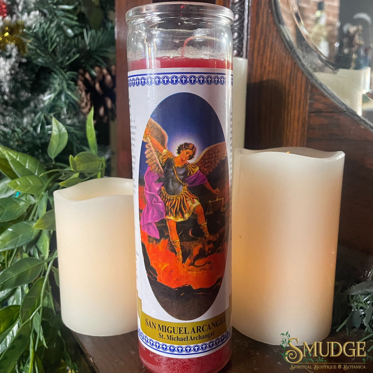 St. Michael 7 Day Candle Red