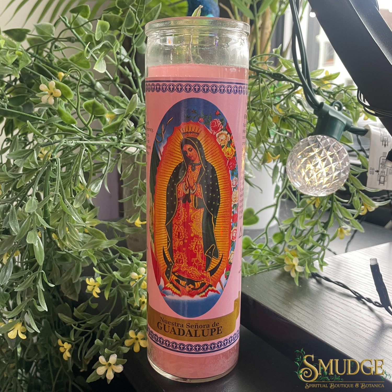 Our Lady of Guadalupe 7 Day Candle Pink