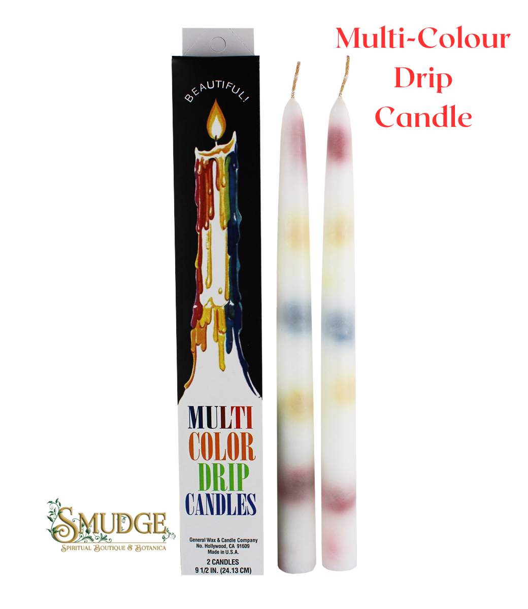 Candle Multi-colour Drip (2 pk)