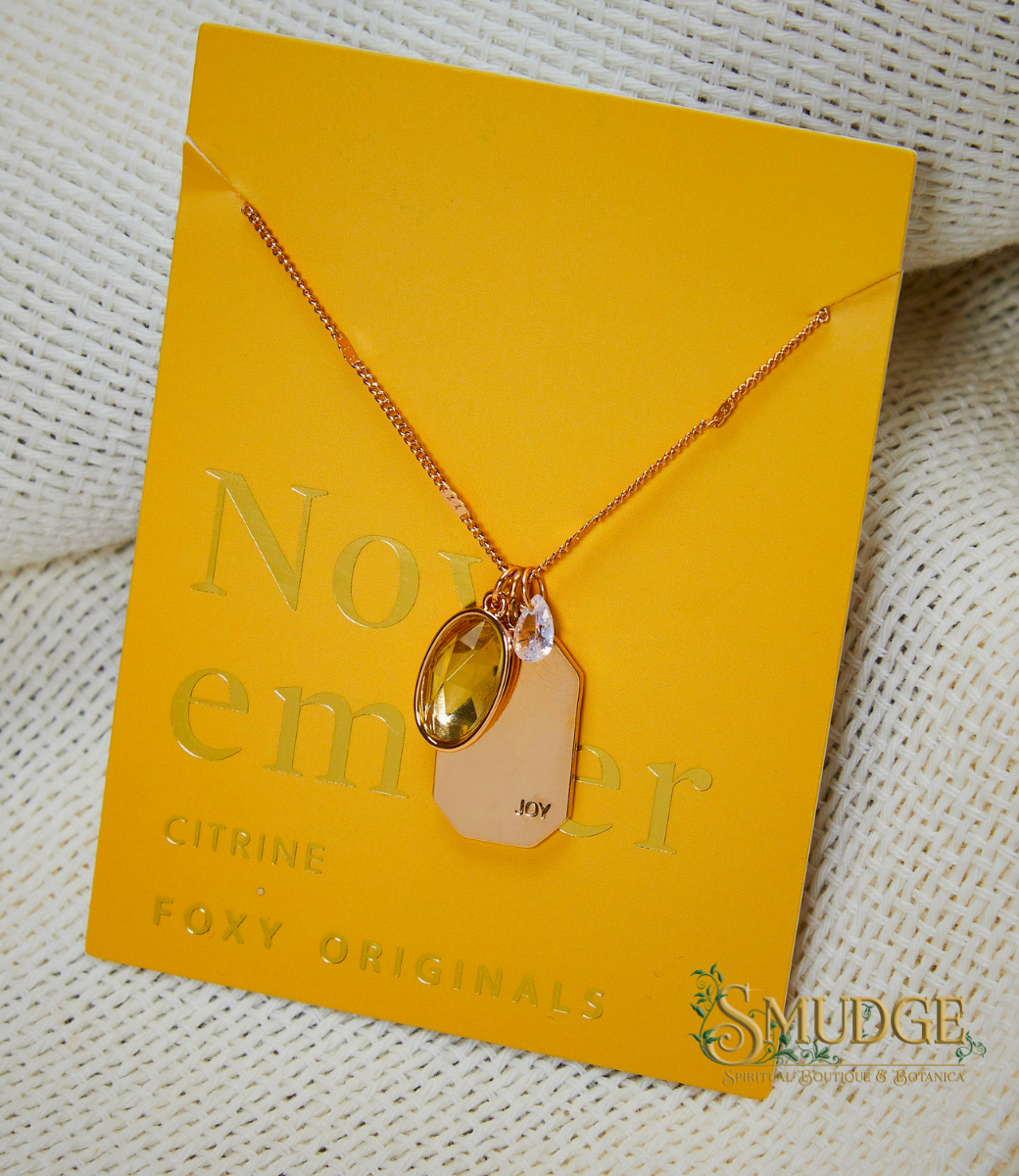 November Birthstone Necklace - Citrine