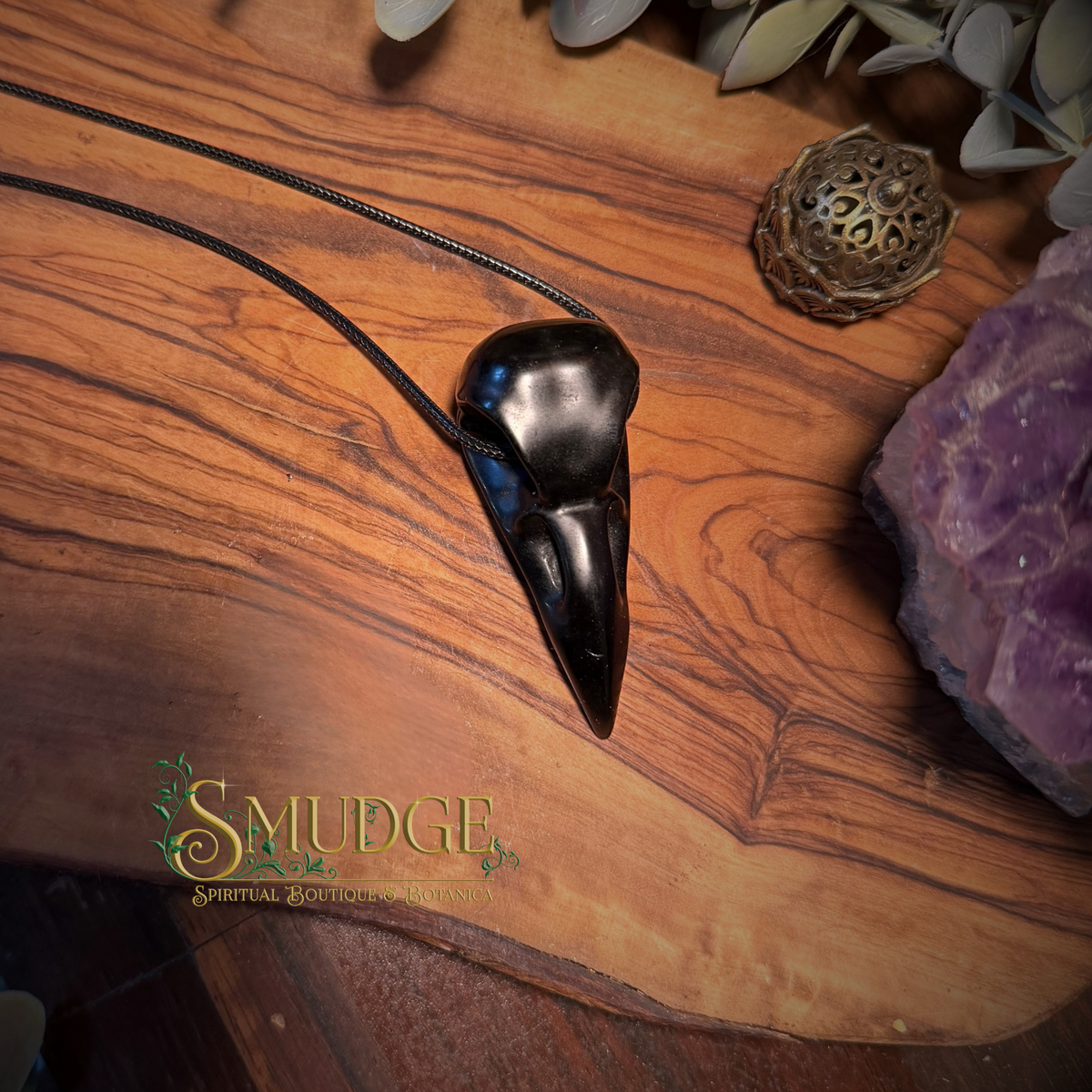 Obsidian Raven Skull