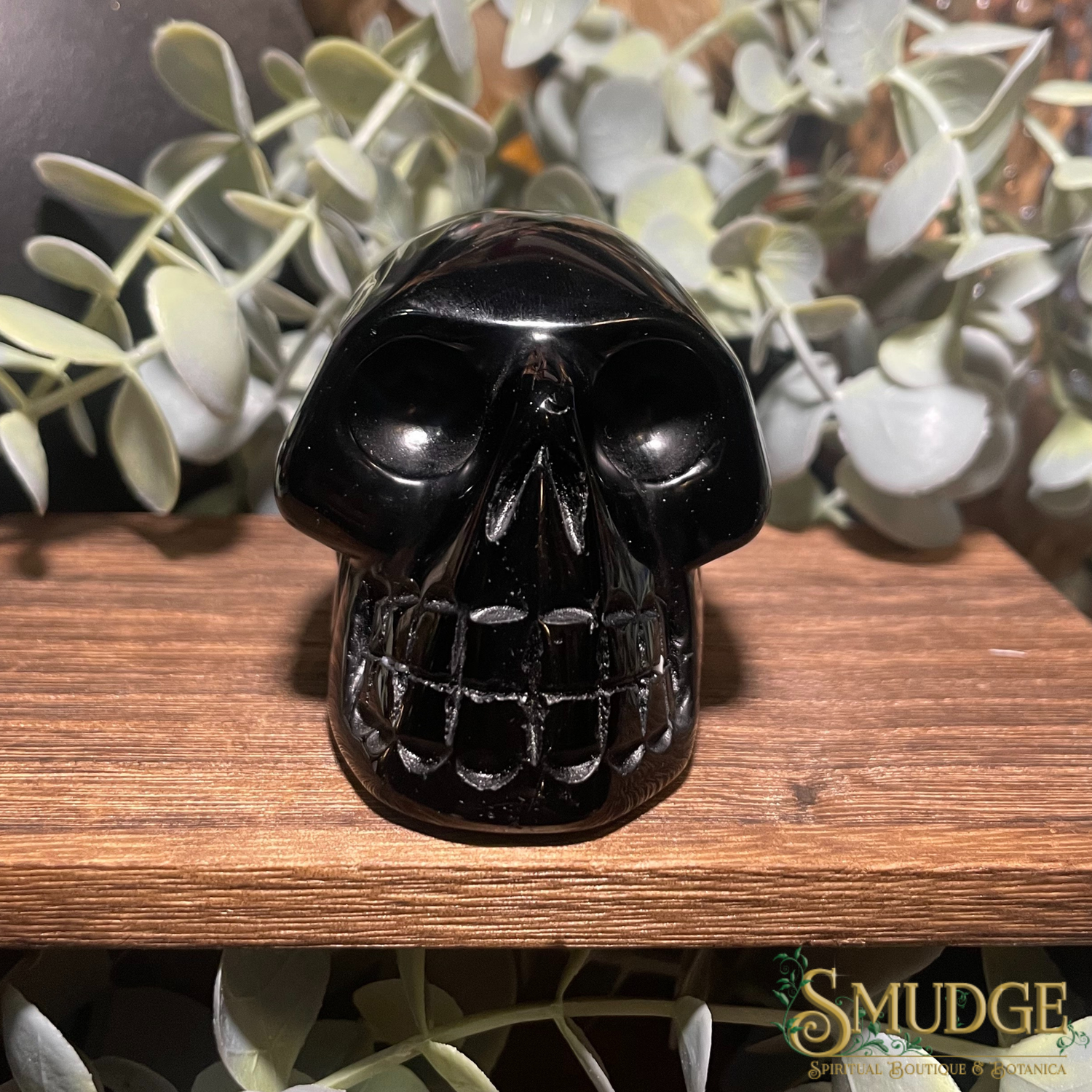 Obsidian Crystal Skull 75mm