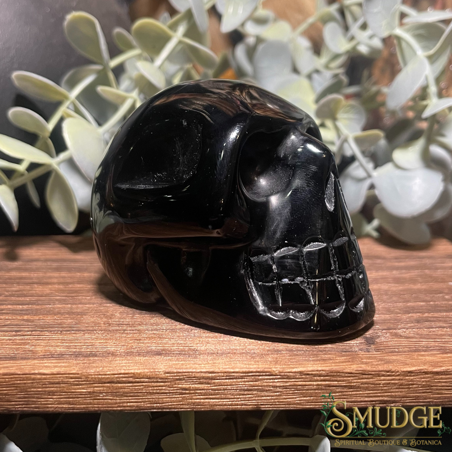 Obsidian Crystal Skull 75mm