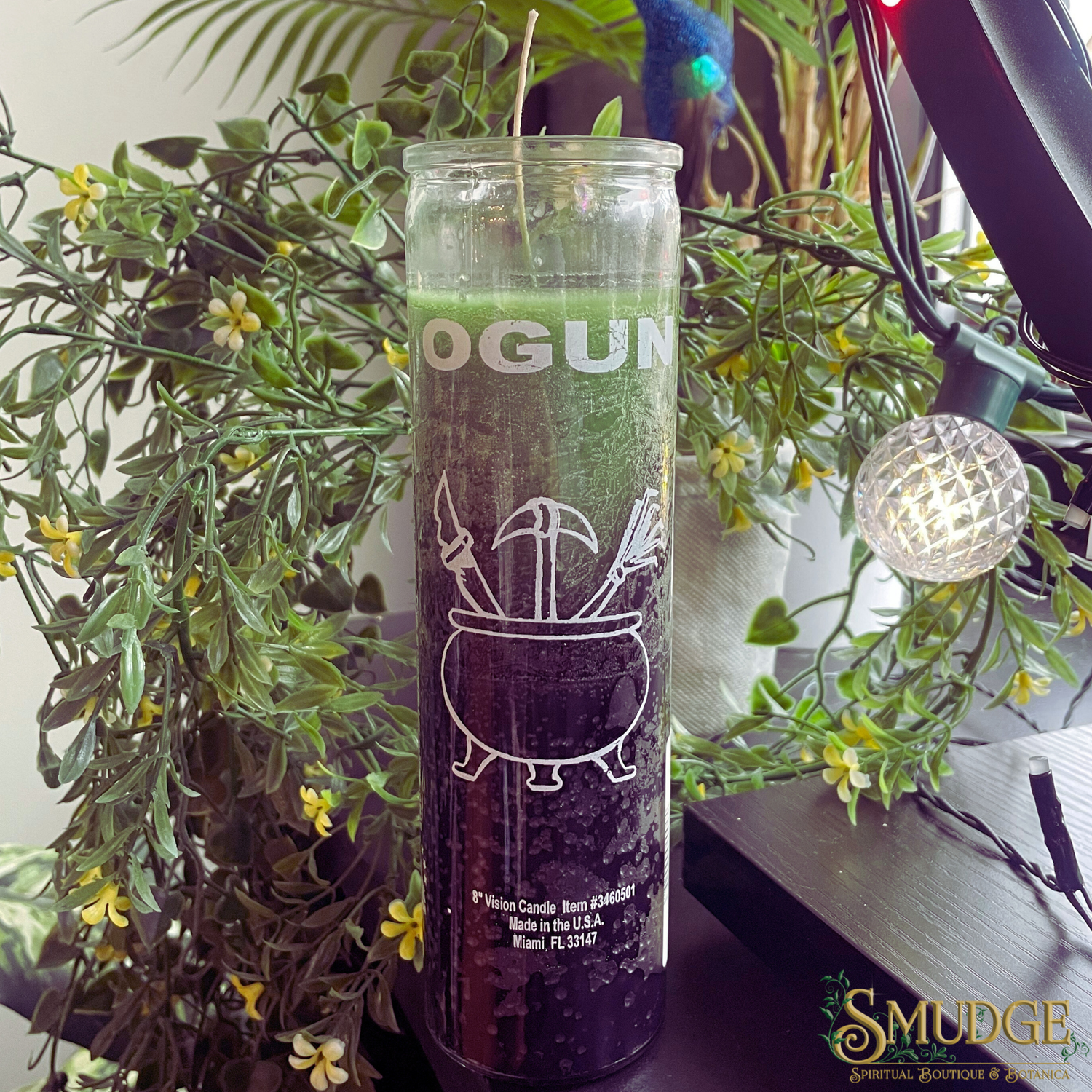 Orisha Ogun Green/Black Candle