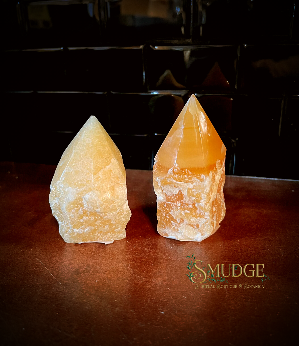 Orange Calcite - large points