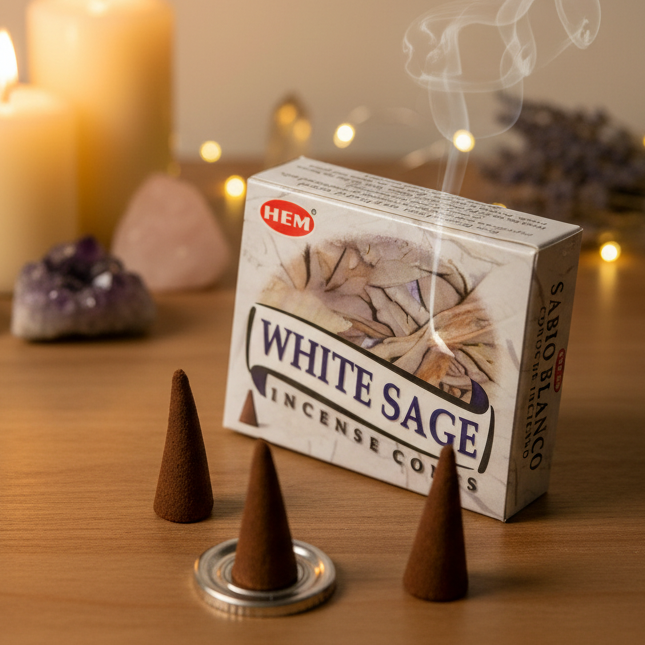 White Sage Cone Incense - HEM