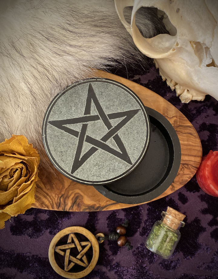 Pentacle Soapstone Box