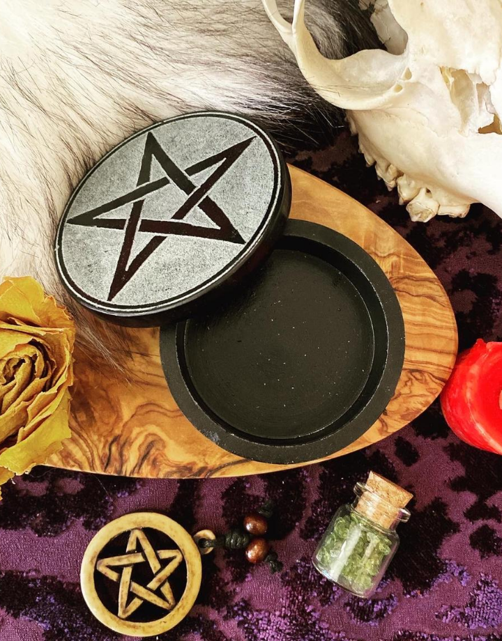 Pentacle Soapstone Box