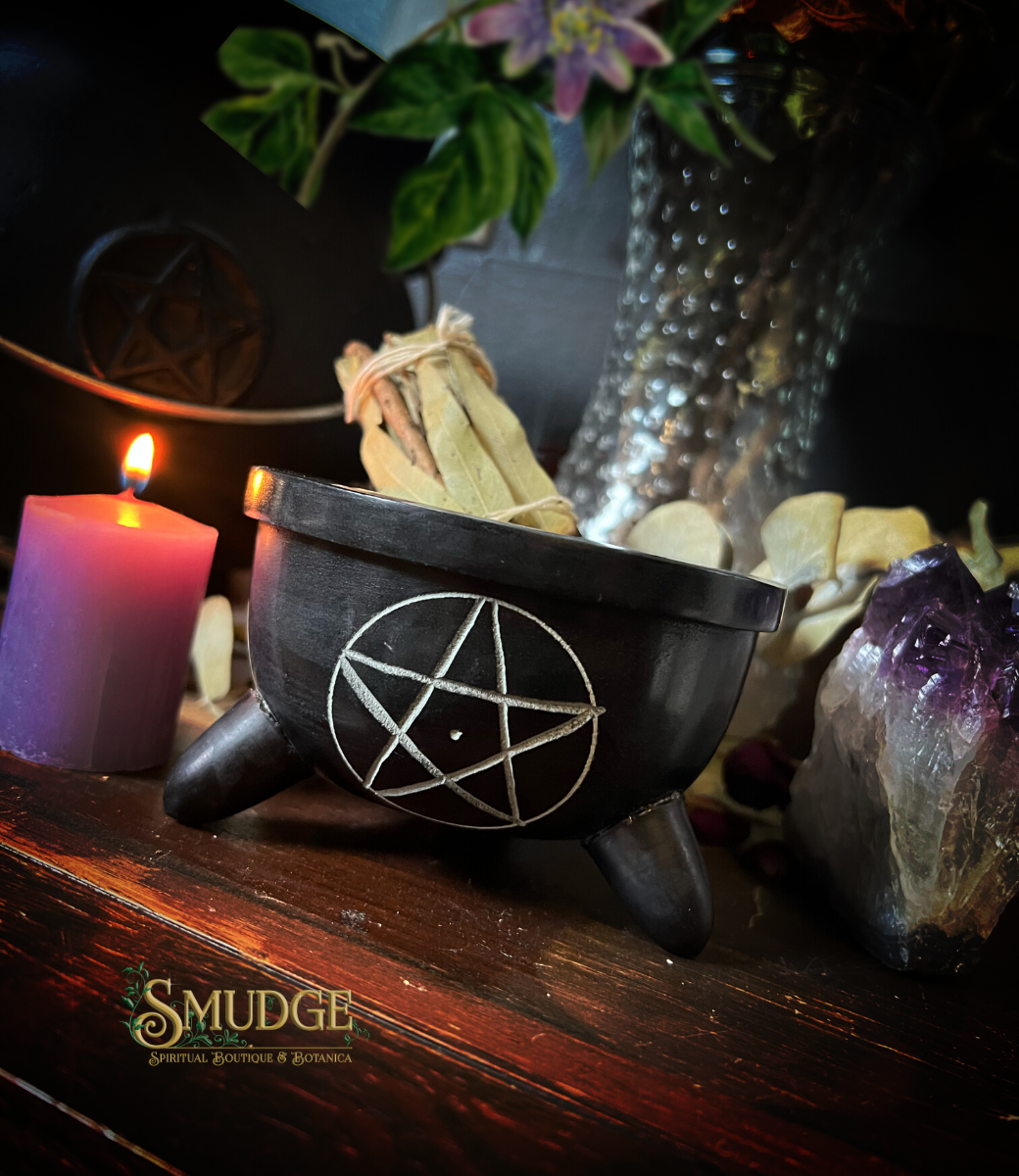 Pentacle Soapstone Charcoal Burner