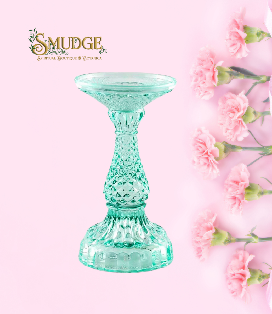 Aquamarine Pillar Holder