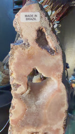 Rose Amethyst crystal slab video