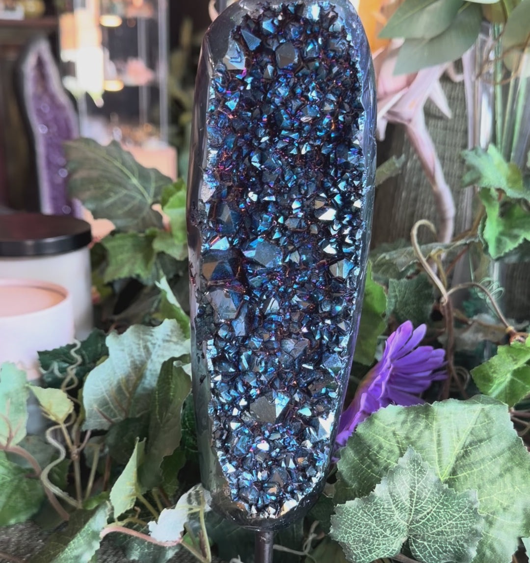 Uruguay Blue Titanium Amethyst Decorator