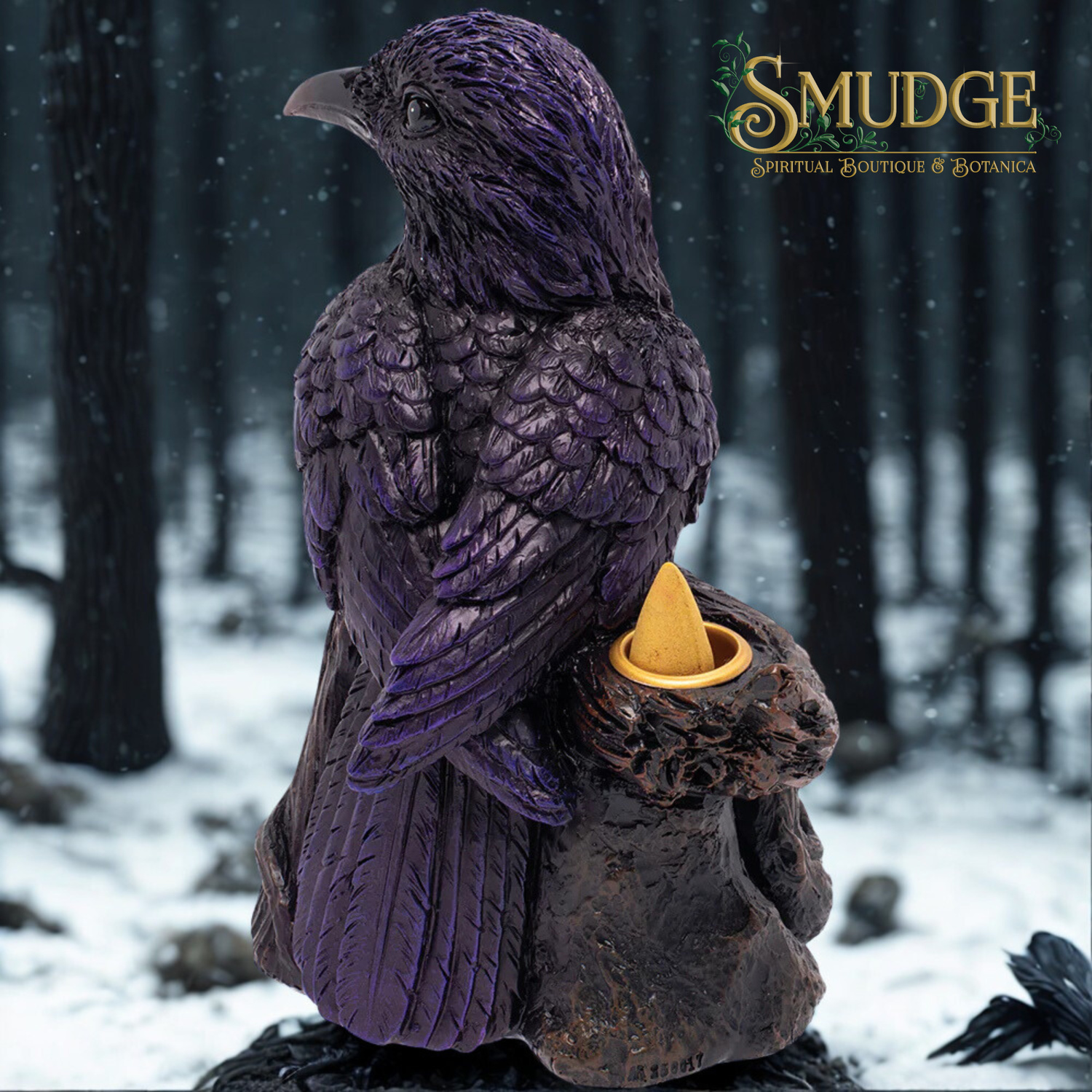 Incense Burner Backflow Purple Raven