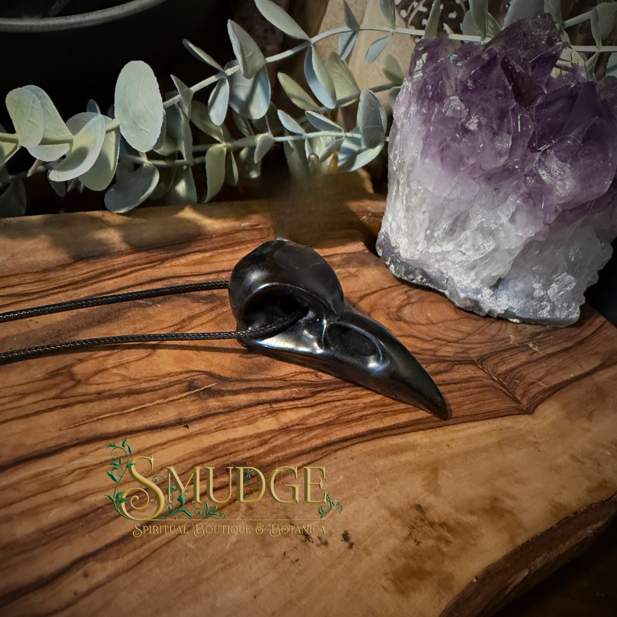 Obsidian Raven Skull
