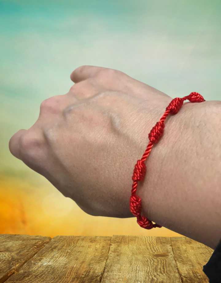 Red Cord & Knot bracelet