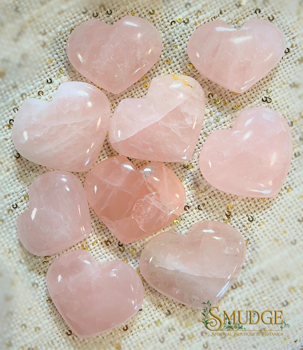 Rose Quartz Puffy Hearts