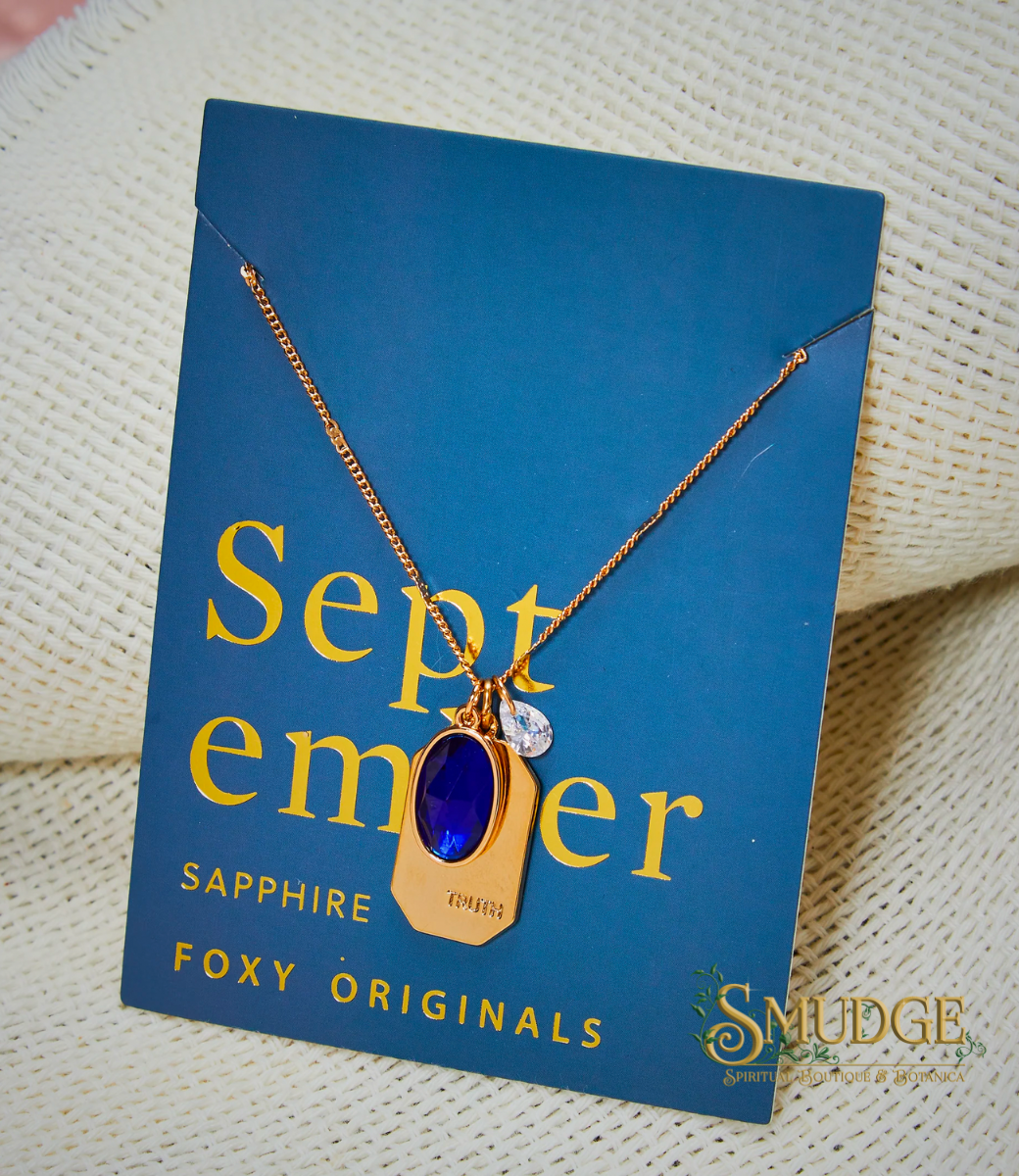 September Birthstone Necklace - Sapphire