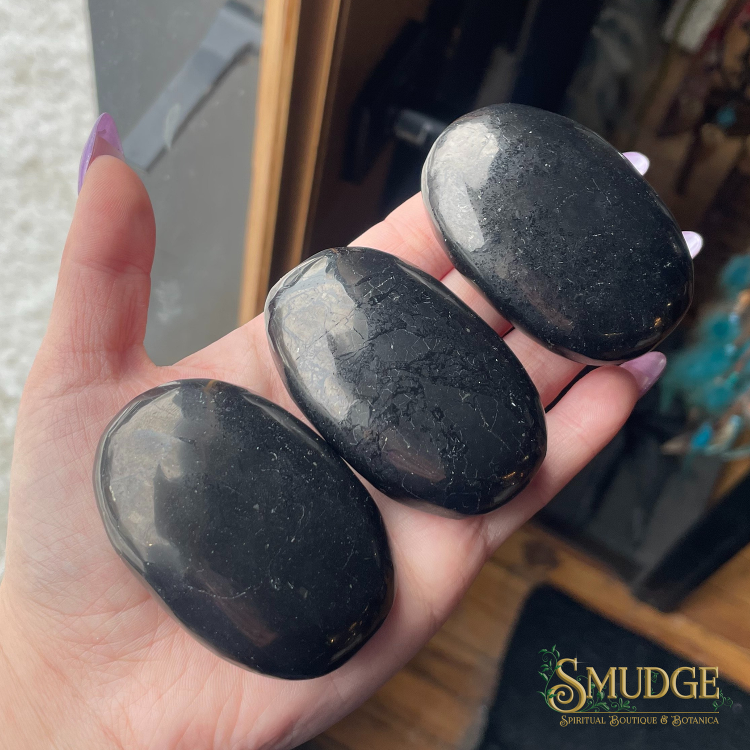 Shungite Palm Stone (large)