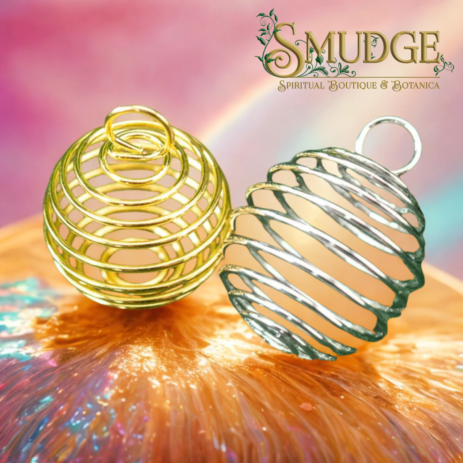 Small Silver/Gold Coil Cages