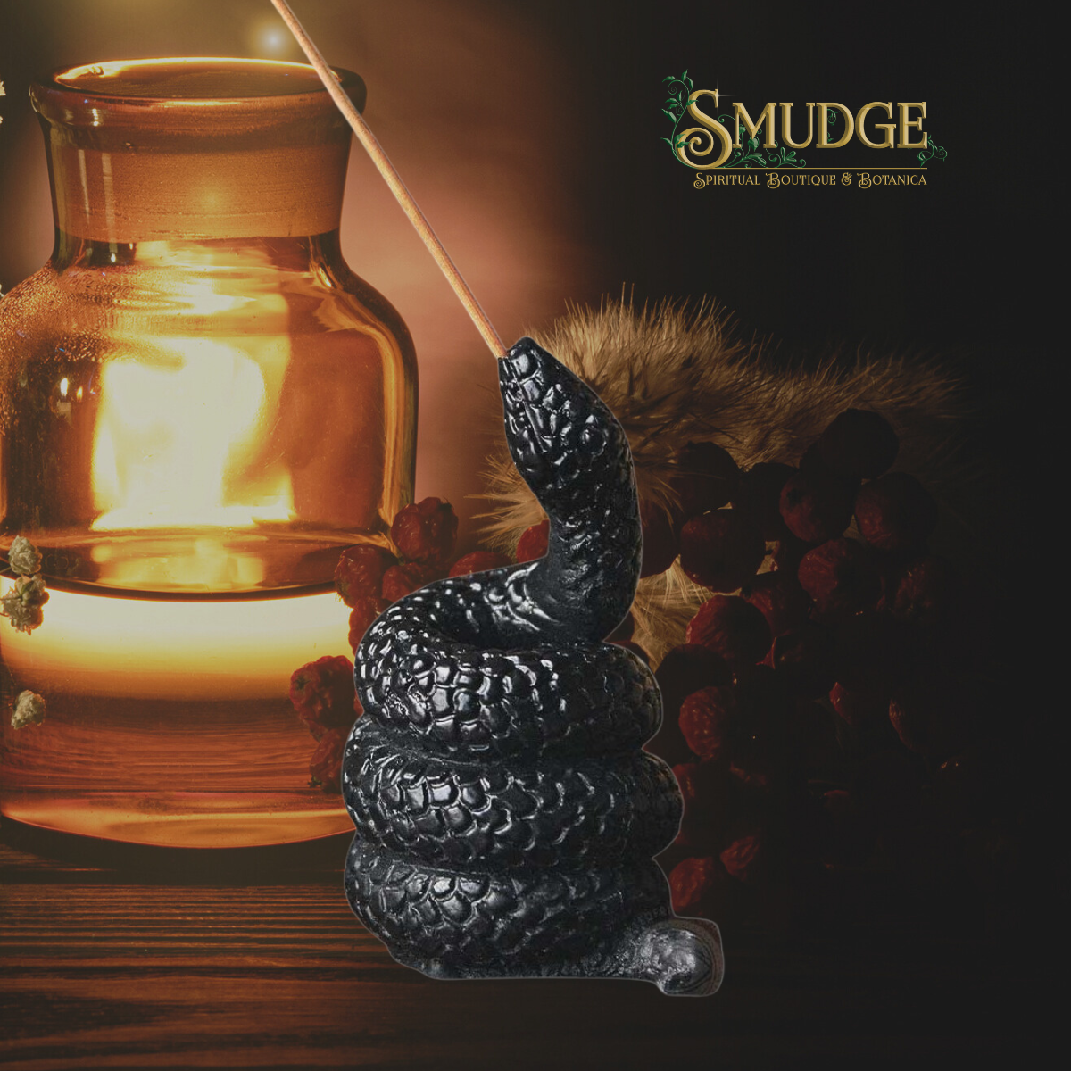 Black Snake Incense Stick Holder