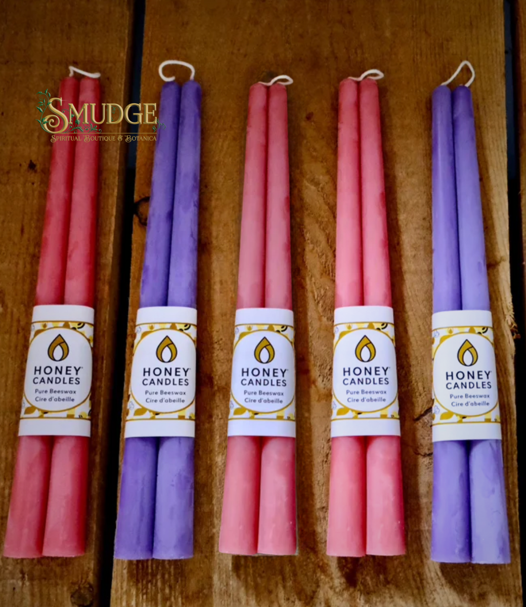 Springtime Beeswax 12 Inch Taper Candle Pair