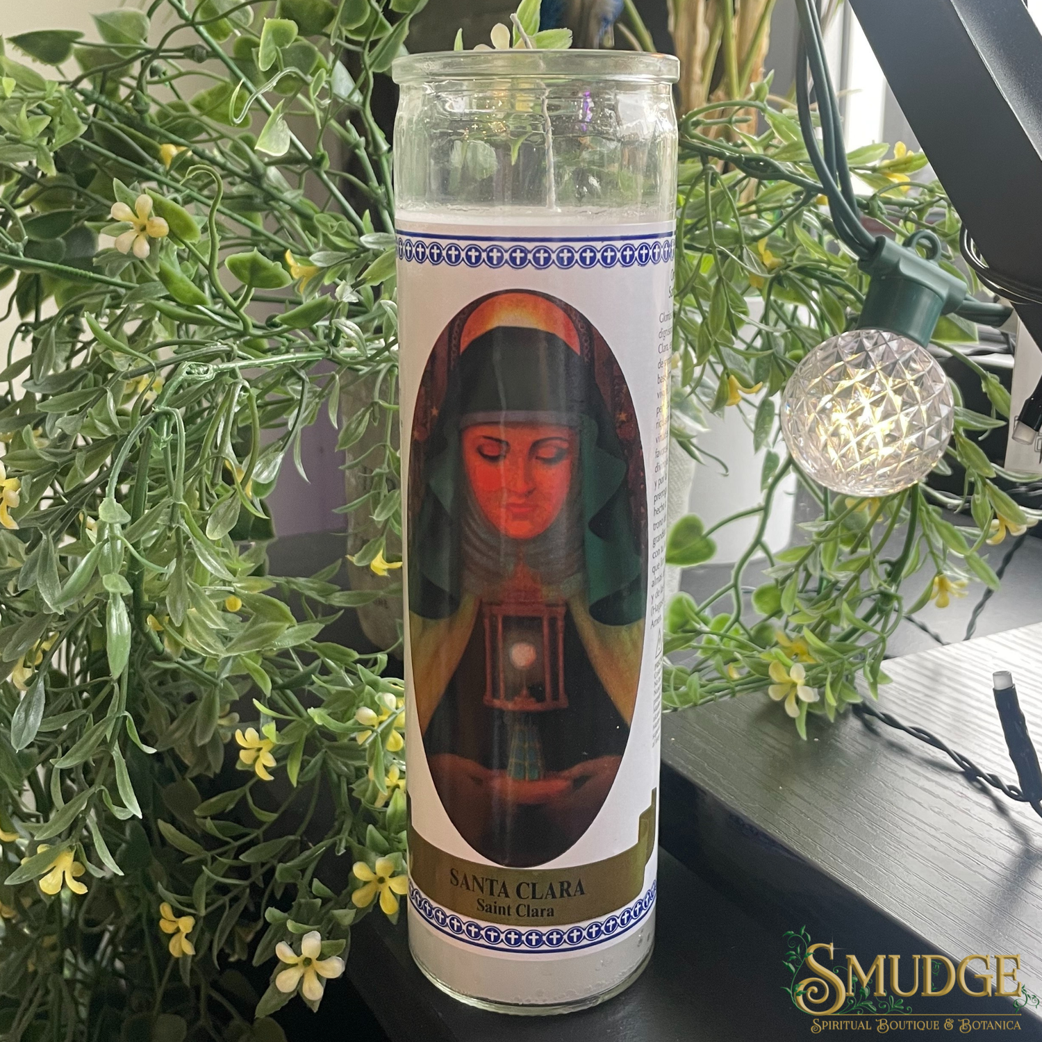 Saint Claire White Devotional Candle