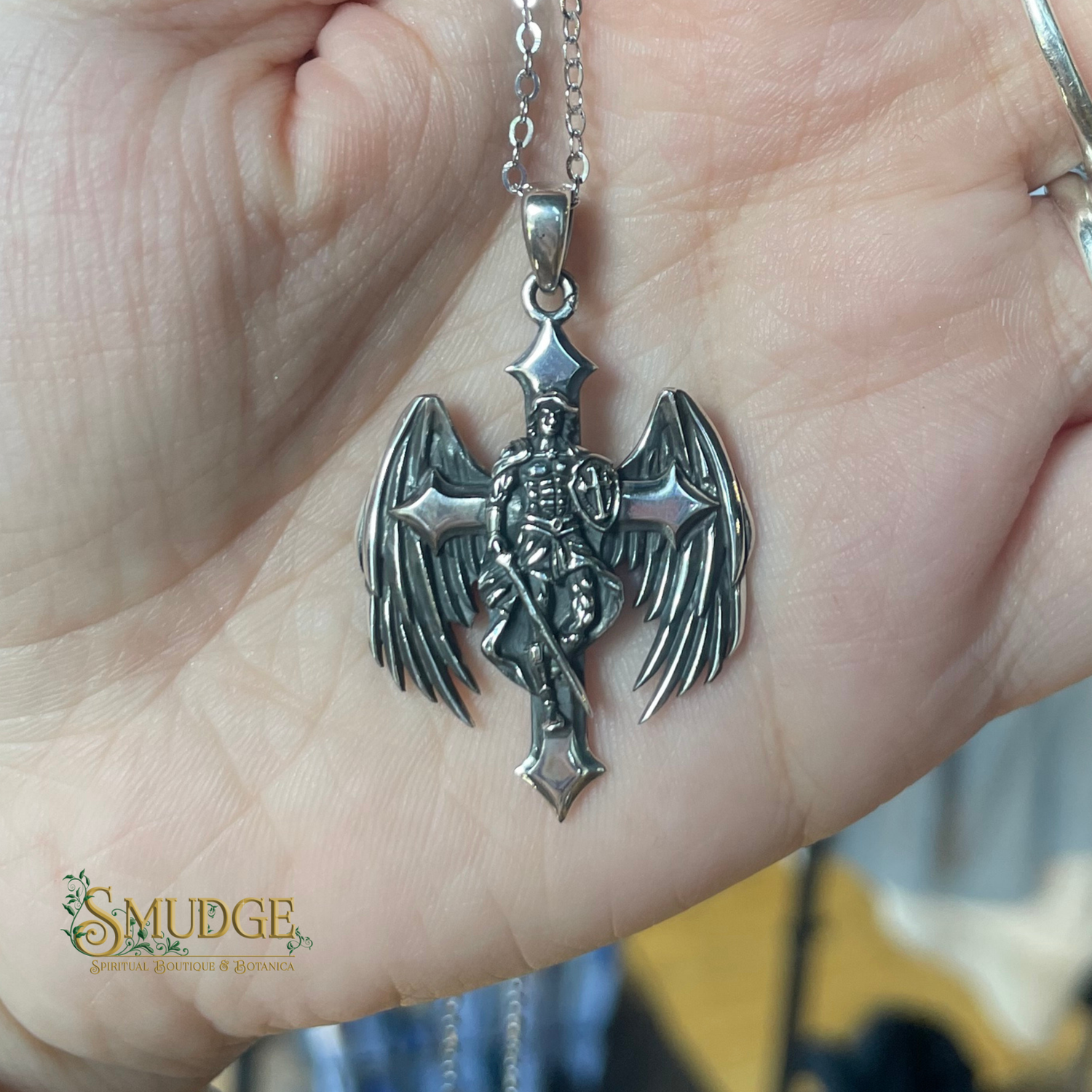 St. Michael Sterling Silver Cross