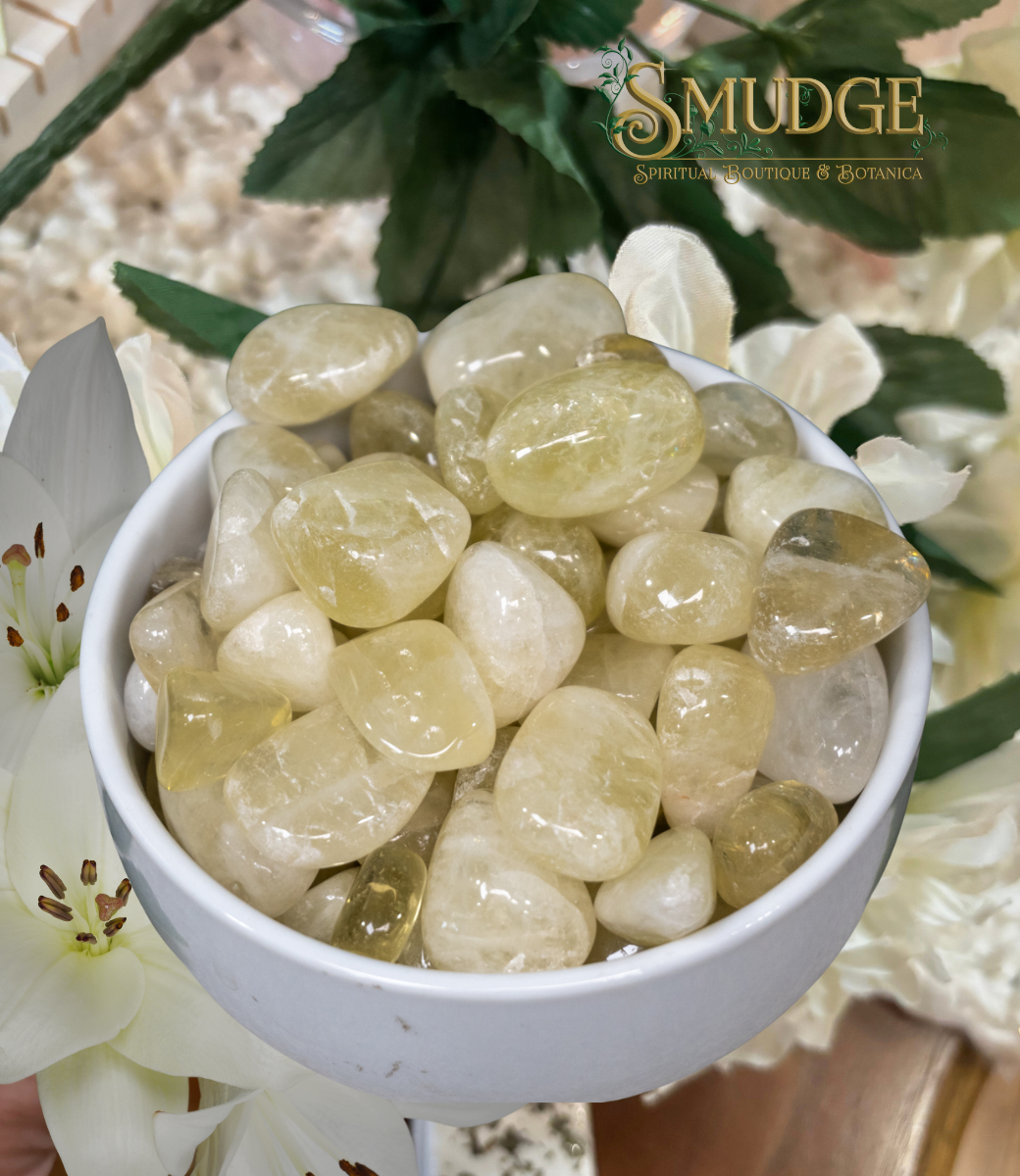 Sulfur Quartz Tumbled Small-Medium