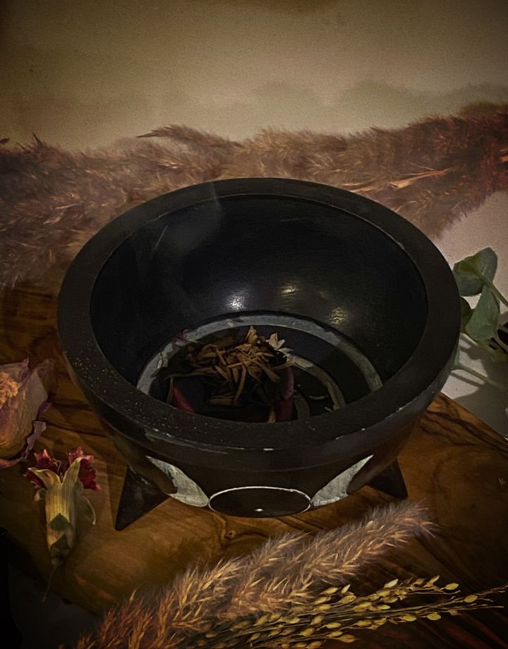 Triple Moon 4" Charcoal Incense Burner