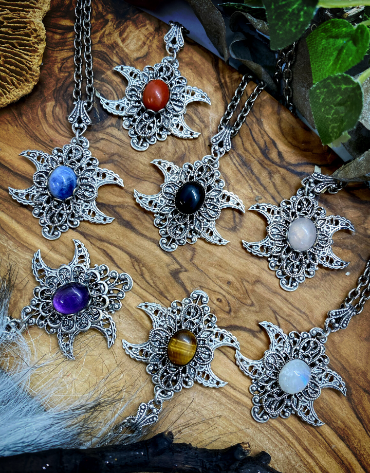 Triple Moon Mini Necklace