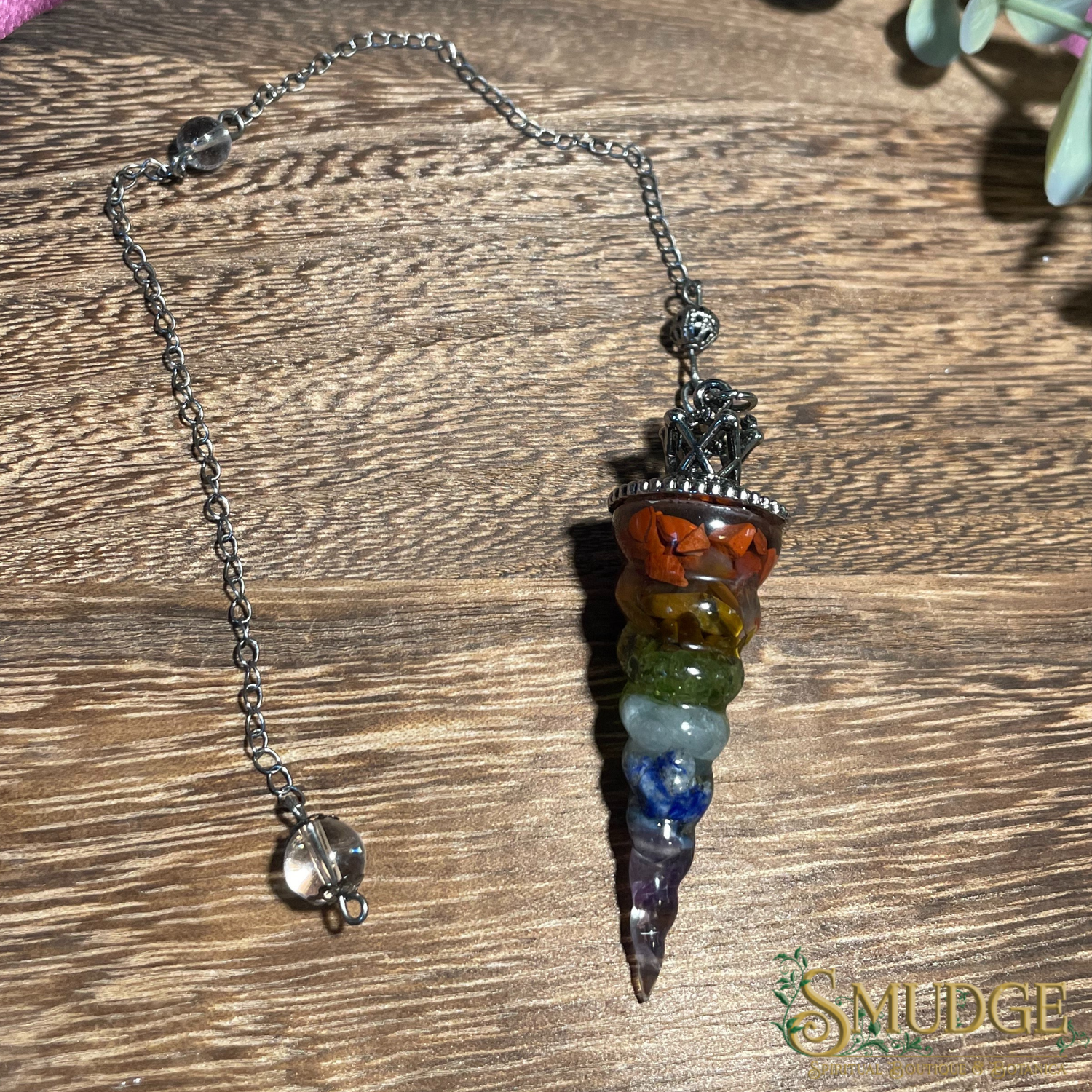 7 Chakra Unicorn Horn Pendulum