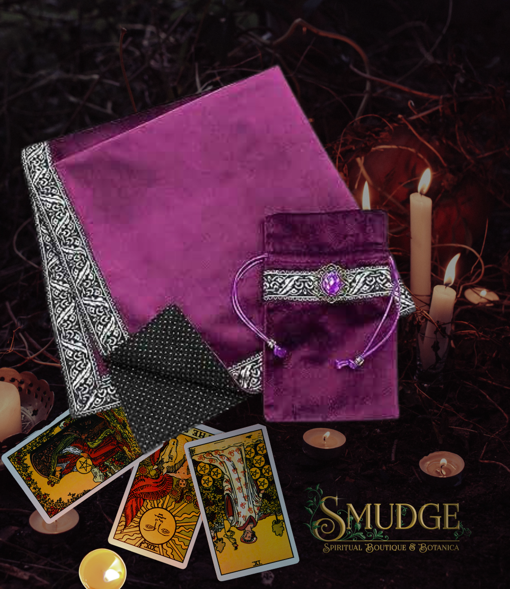 Velvet  Tarot Cloth & Bag Divination Set