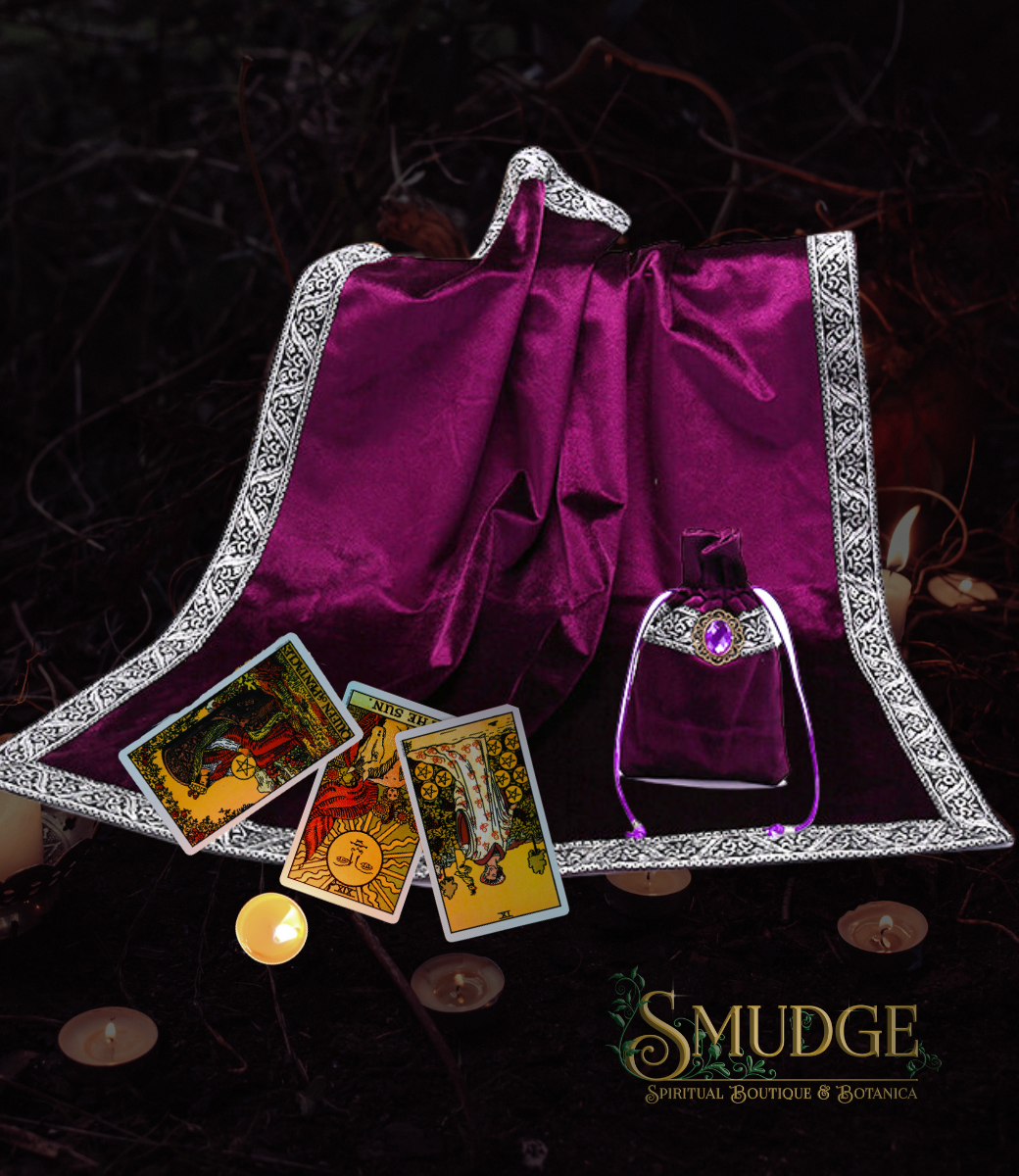 Velvet  Tarot Cloth & Bag Divination Set